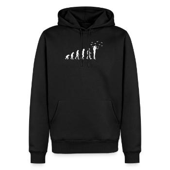 Evolution Oiseau Oiseau Geek - Sweat à capuche Premium bio Homme - noir - Devant - Nico (187cm)
