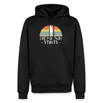 I Do My Own Stunts Bein Bruch Gebrochenes Bein - Männer Premium Bio Hoodie - Schwarz - Vorne - Nico (187cm)