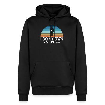 I Do My Own Stunts Arm Bruch Gips - Männer Premium Bio Hoodie - Schwarz - Vorne - Nico (187cm)