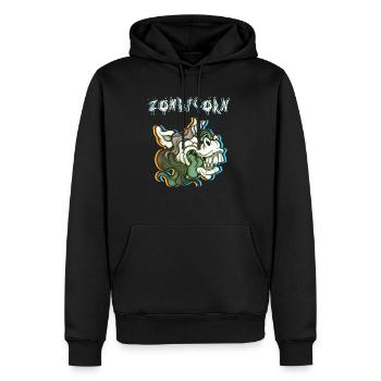 Lustiger Zombicorn - Zombie Einhorn halloween - Männer Premium Bio Hoodie - Schwarz - Vorne - Nico (187cm)