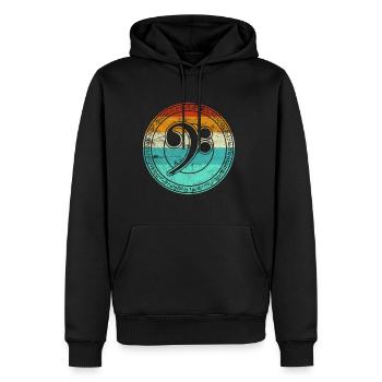 Bass Gitarre Bassschlüssel für Bassgitarristen Vin - Männer Premium Bio Hoodie - Schwarz - Vorne - Nico (187cm)
