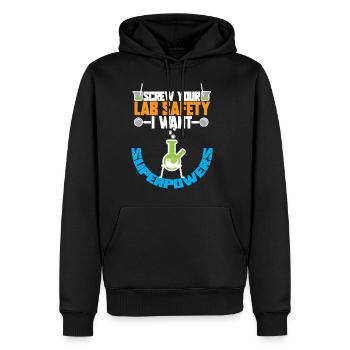 chemist chemistry lab nerd science geek - Men’s Premium Organic Hoodie - black - Front - Nico (187cm)