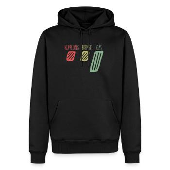 Kupplung Bremse Gas Fahrlehrer Fahrschule - Männer Premium Bio Hoodie - Schwarz - Vorne - Nico (187cm)