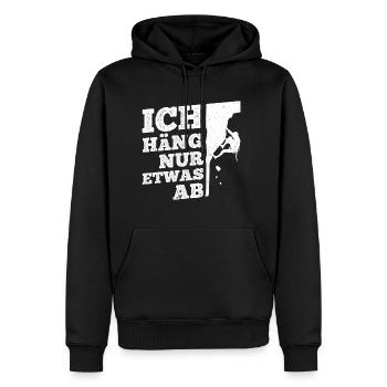 Bouldern und Klettern Geschenk - Männer Premium Bio Hoodie - Schwarz - Vorne - Nico (187cm)