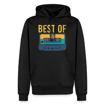 Vintage Best of 1971 Geburtstag Retro - Männer Premium Bio Hoodie - Schwarz - Vorne - Nico (187cm)