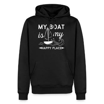 MEIN BOOT IST MEIN BESTER PLATZ SEGEL SEGELN - Männer Premium Bio Hoodie - Schwarz - Vorne - Nico (187cm)