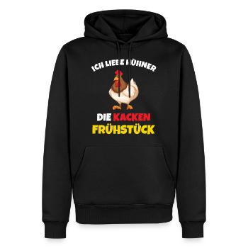 Ich liebe Hühner Huhn Hühnerhaltung - Männer Premium Bio Hoodie - Schwarz - Vorne - Nico (187cm)