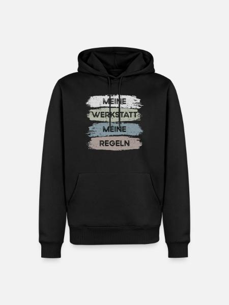 Meine Werkstatt - Männer Premium Bio Hoodie - Schwarz