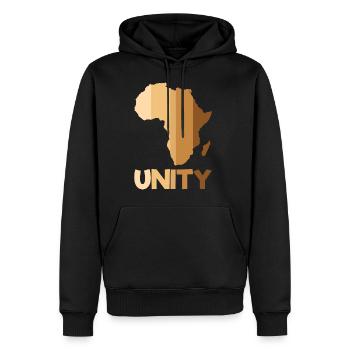 Africa Unity Black History - Männer Premium Bio Hoodie - Schwarz - Vorne - Nico (187cm)