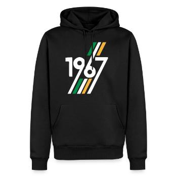 Lions rétro de Lisbonne 1967 - Sweat à capuche Premium bio Homme - noir - Devant - Nico (187cm)