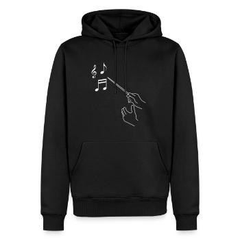 Chef de orchestre chef de choeur T-shirt cadeau - Sweat à capuche Premium bio Homme - noir - Devant - Nico (187cm)