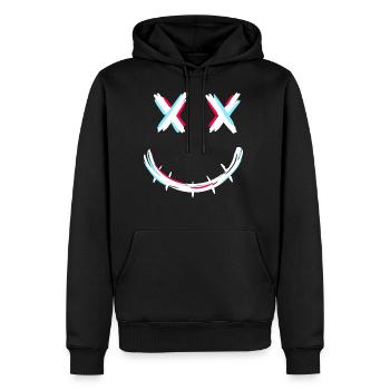 Fermeture à glissière bouche - Sweat à capuche Premium bio Homme - noir - Devant - Nico (187cm)