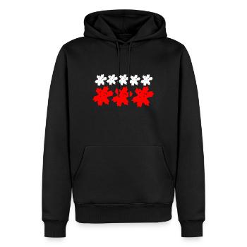 8 étoiles pis anti pis grève des femmes - Sweat à capuche Premium bio Homme - noir - Devant - Nico (187cm)