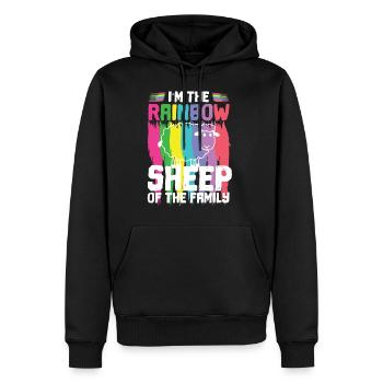 LGBTQ LGBT Regenbogen Schwul Gay Pride Lesbisch - Männer Premium Bio Hoodie - Schwarz - Vorne - Nico (187cm)