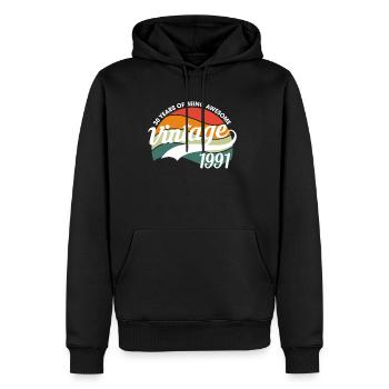 30 Years Of Being Awesome 1991 Shirt - Sweat à capuche Premium bio Homme - noir - Devant - Nico (187cm)