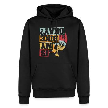 C’est mon vélo d’accord ? VTT VTT Vintage Cadeau - Sweat à capuche Premium bio Homme - noir - Devant - Nico (187cm)
