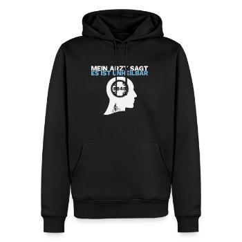 Everesting 8848 Ausdauer Radsport Geschenk - Männer Premium Bio Hoodie - Schwarz - Vorne - Nico (187cm)
