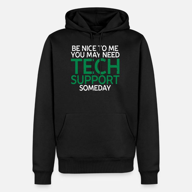programmierer, evolution, computer, nerd - Männer Premium Bio Hoodie - Schwarz
