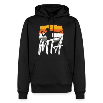 Boomerang Australie MTA boomerang idée cadeau - Sweat à capuche Premium bio Homme - noir - Devant - Nico (187cm)