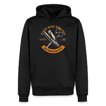 Barber Barbershop Rasieren Bart Barbier - Männer Premium Bio Hoodie - Schwarz - Vorne - Nico (187cm)
