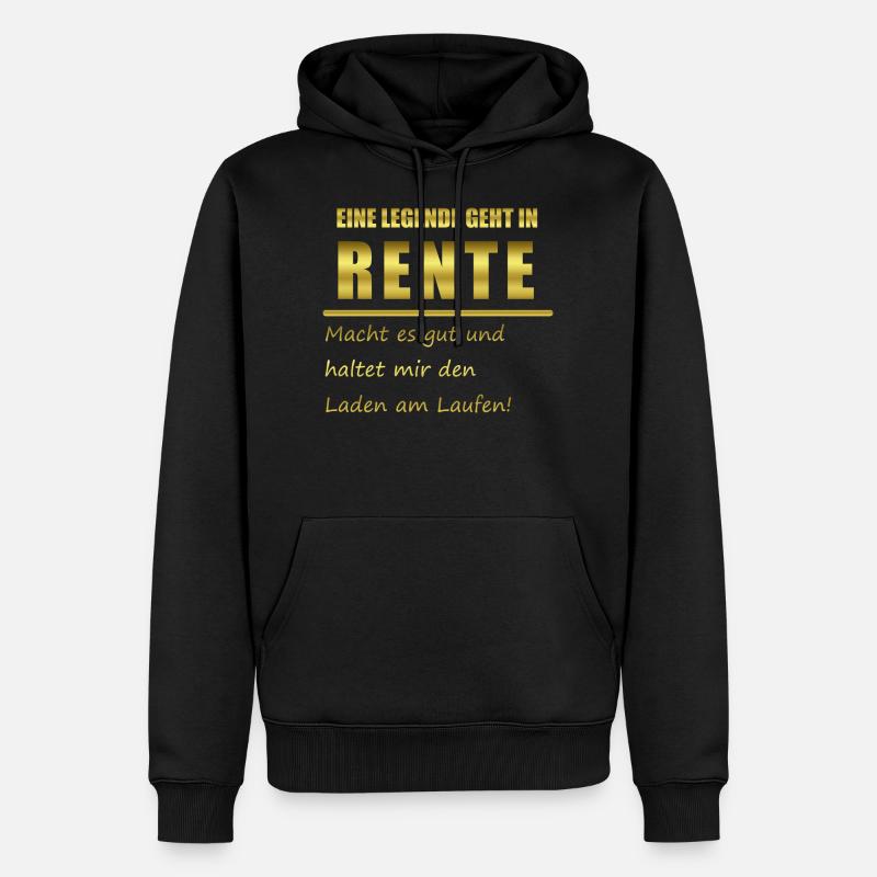 Une légende prend sa retraite - Sweat à capuche Premium bio Homme - noir