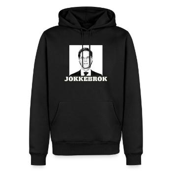 Mark Rutte Jokkebrok - Sweat à capuche Premium bio Homme - noir - Devant - Nico (187cm)
