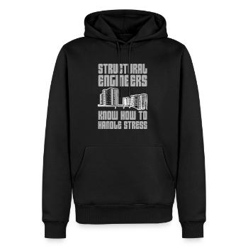 Structural Engineers Know How To Handle Stress 6 - Männer Premium Bio Hoodie - Schwarz - Vorne - Nico (187cm)