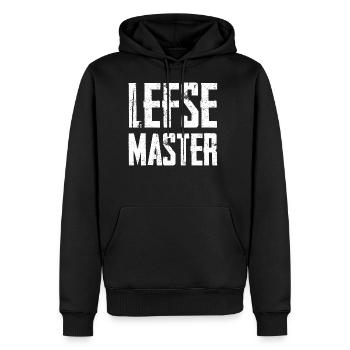 Lefse Master 2 - Men’s Premium Organic Hoodie - black - Front - Nico (187cm)