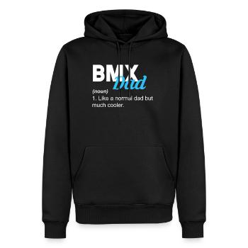 BMX Dad définition T-shirt cadeau - Sweat à capuche Premium bio Homme - noir - Devant - Nico (187cm)