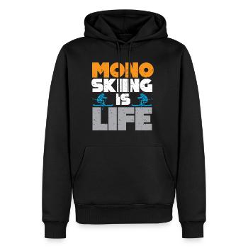 Monoski Idée cadeau Cadeau Monoski Monoski Monosk - Sweat à capuche Premium bio Homme - noir - Devant - Nico (187cm)