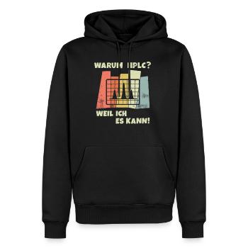 Chromatogramm liquid chromatography retro HPLC - Männer Premium Bio Hoodie - Schwarz - Vorne - Nico (187cm)