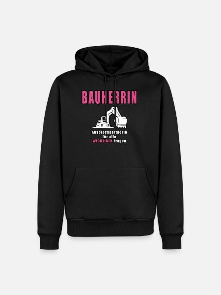 Bauherrin - Männer Premium Bio Hoodie - Schwarz