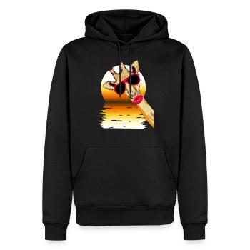 giraffe - Männer Premium Bio Hoodie - Schwarz - Vorne - Nico (187cm)