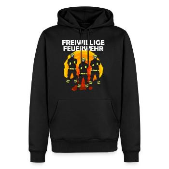 Freiwillige Feuerwehr - Männer Premium Bio Hoodie - Schwarz - Vorne - Nico (187cm)