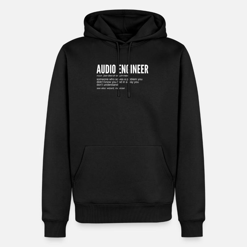 Audio Engineer Definition Tontechniker - Männer Premium Bio Hoodie - Schwarz