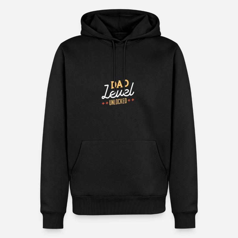 Dad Level Unlocked Father - Sweat à capuche Premium bio Homme - noir