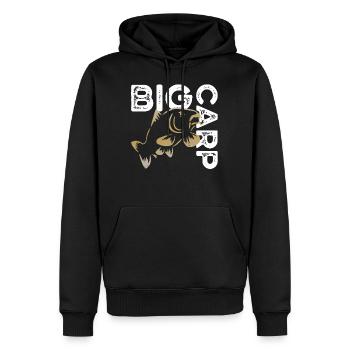 Big Carp - Männer Premium Bio Hoodie - Schwarz - Vorne - Nico (187cm)