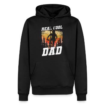 Real cool Dad - MTB Mountainbike Dad - Männer Premium Bio Hoodie - Schwarz - Vorne - Nico (187cm)