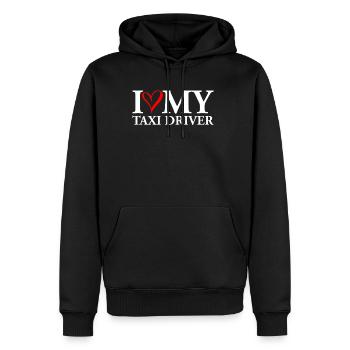 I Love My Taxi Driver Geschenk Taxi Fahrer - Männer Premium Bio Hoodie - Schwarz - Vorne - Nico (187cm)