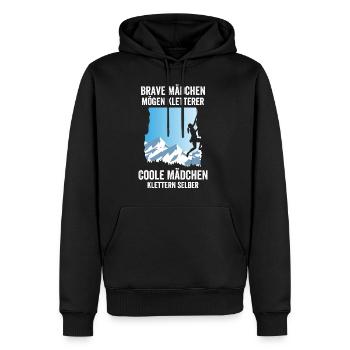 Brave Mädchen, Kletterer Coole Mädchen klettern Mä - Männer Premium Bio Hoodie - Schwarz - Vorne - Nico (187cm)