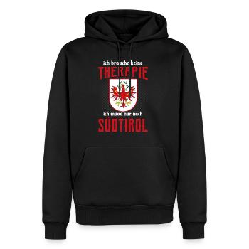 Ich brauche keine Therapie, Südtirol Therapie Südt - Männer Premium Bio Hoodie - Schwarz - Vorne - Nico (187cm)