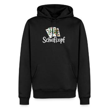 Schafkopf Schafkopfturnier lustiges Schafkopf - Sc - Männer Premium Bio Hoodie - Schwarz - Vorne - Nico (187cm)