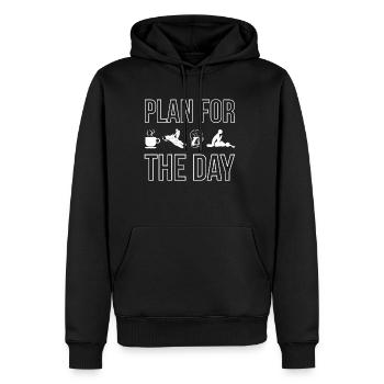 Plan For The Day Motorschlitten Schneemobil - Männer Premium Bio Hoodie - Schwarz - Vorne - Nico (187cm)