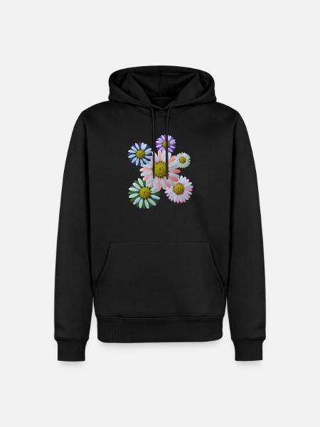 Blume, Blumenranke, Blüten, blumig, Blume, floral - Herre Premium økologisk hoodie - sort