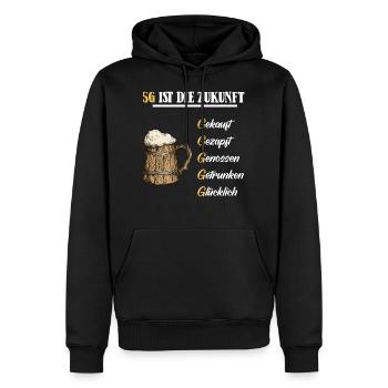 5 G Ist die Zukunft Bier Bierliebhaber Biertrinker - Männer Premium Bio Hoodie - Schwarz - Vorne - Nico (187cm)