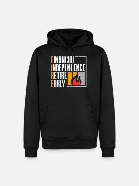 Retired Retirement Fire Frugal Frugalism - Männer Premium Bio Hoodie - Schwarz