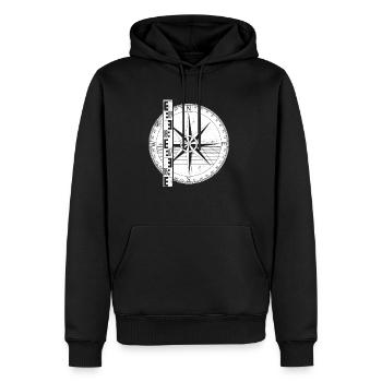 Geodäsie Nivellierlatte Geomatiker Vermessung - Männer Premium Bio Hoodie - Schwarz - Vorne - Nico (187cm)