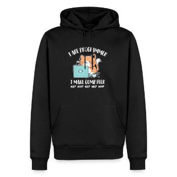 I Are Programmer I make Computer Beep Boop - Männer Premium Bio Hoodie - Schwarz - Vorne - Nico (187cm)