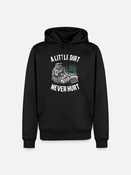 Bisschen Dreck hat nie geschadet Landwirt Traktor - Herre Premium økologisk hoodie - sort
