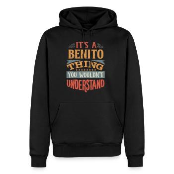 Es ist eine Benito-Sache, die Sie nicht verstehen würden - - Männer Premium Bio Hoodie - Schwarz - Vorne - Nico (187cm)